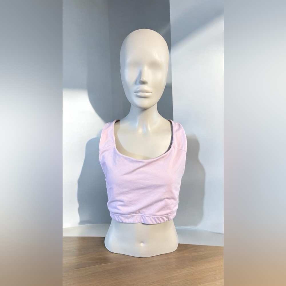 Pink Sleeveless Crop Tank Top / Sports Bra